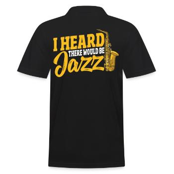 I Heard There Would Be Jazz - Men's Polo Shirt - black - Back - Kai (181cm)