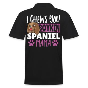 Ich kaue dich, Boykin Spaniel Mama Boykin - Männer Poloshirt - Schwarz - Hinten - Kai (181cm)
