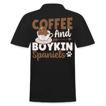 Coffee And Boykin Spaniels Boykin Spaniel - Men's Polo Shirt - black - Back - Kai (181cm)