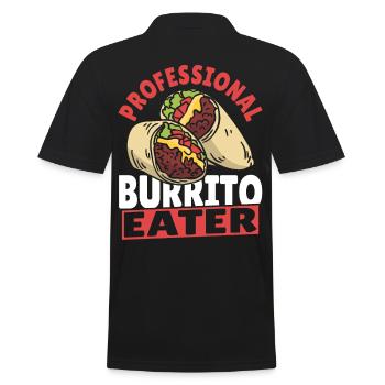 Professional Burrito Eater Burritos Taco Family - Men's Polo Shirt - black - Back - Kai (181cm)