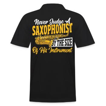 Ne jugez jamais un saxophoniste par le - Polo Homme - noir - Dos - Kai (181cm)