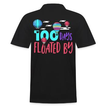 100 Tage flogen vorbei 100 Tage Schule 100ster - Männer Poloshirt - Schwarz - Hinten - Kai (181cm)