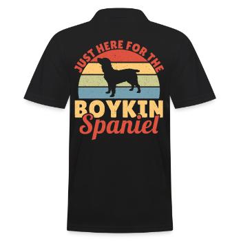 Just Here For The Boykin Spaniel Boykin Spaniel - Men's Polo Shirt - black - Back - Kai (181cm)