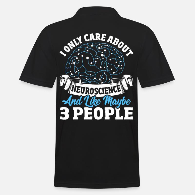 Je ne m’intéresse qu’aux neurosciences - Polo Homme - noir