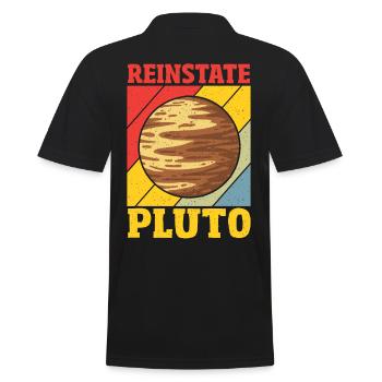 Reinstate Pluto Astronomy Constellation Astronomer - Men's Polo Shirt - black - Back - Kai (181cm)