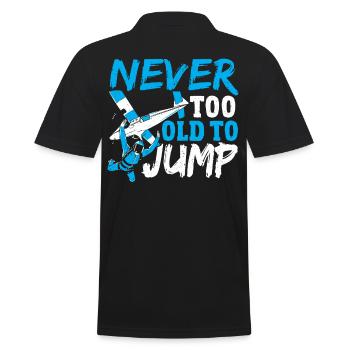Jamais trop vieux pour sauter en parachutisme - Polo Homme - noir - Dos - Kai (181cm)