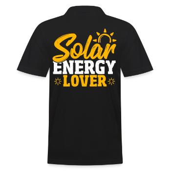 Amoureux de l’énergie solaire Energies renouvelables - Polo Homme - noir - Dos - Kai (181cm)