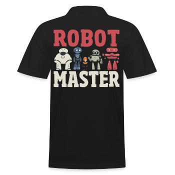 Robot Master Robots Engineer Robotics - Men's Polo Shirt - black - Back - Kai (181cm)