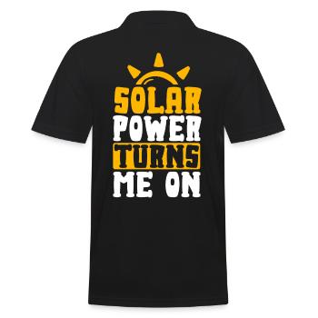 L’énergie solaire me tourne vers les énergies renouvelables - Polo Homme - noir - Dos - Kai (181cm)