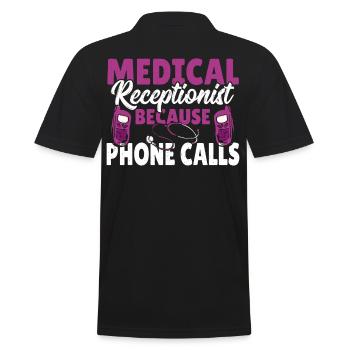 Réceptionniste médicale Appels téléphoniques Weil - Polo Homme - noir - Dos - Kai (181cm)