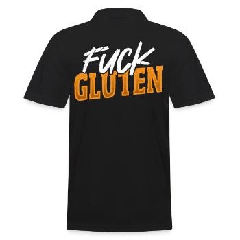 Scheiß auf Gluten Glutenfrei Glutenfreie Diät - Männer Poloshirt - Schwarz - Hinten - Kai (181cm)