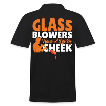 Glassblowers Have A Lot Of Cheek Glassblowing - Men's Polo Shirt - black - Back - Kai (181cm)