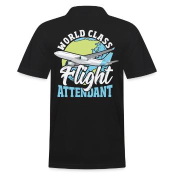 Aviation d’agent de bord de classe mondiale - Polo Homme - noir - Dos - Kai (181cm)