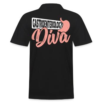 Gastroenterology Diva Gastroenterologist - Men's Polo Shirt - black - Back - Kai (181cm)