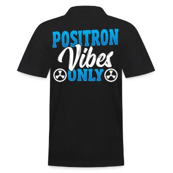Positron Vibes Only Nuclear Medicine Technologist - Men's Polo Shirt - black - Back - Kai (181cm)