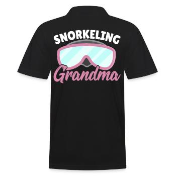 Schnorcheln Oma Schnorchel Tauchen Tauchen - Männer Poloshirt - Schwarz - Hinten - Kai (181cm)