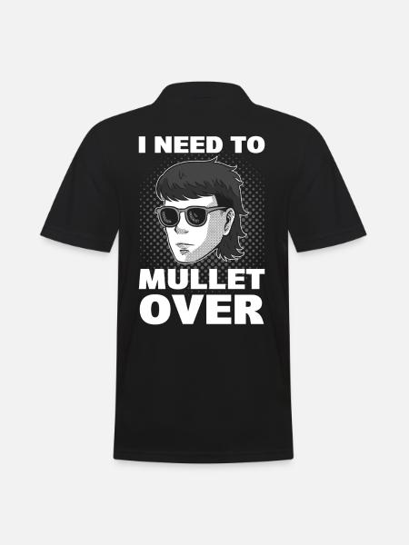 Jeg har brug for at få mullet over mullet frisure - Herre poloshirt - sort