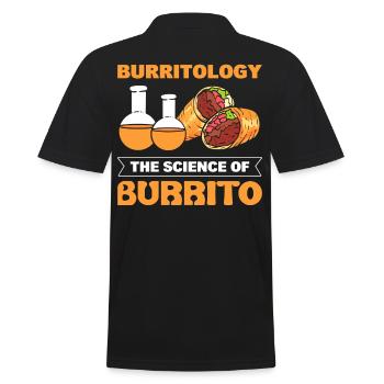 Burritology The Science Of Burrito Burritos Taco - Men's Polo Shirt - black - Back - Kai (181cm)