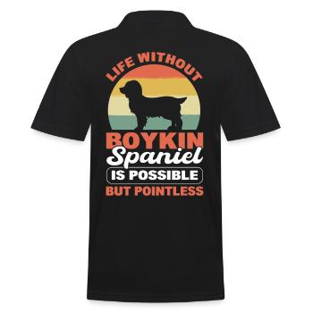 Ein Leben ohne Boykin Spaniel ist möglich, aber - Männer Poloshirt - Schwarz - Hinten - Kai (181cm)