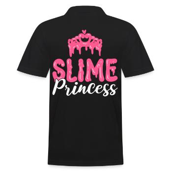 Schleim-Prinzessin - Männer Poloshirt - Schwarz - Hinten - Kai (181cm)