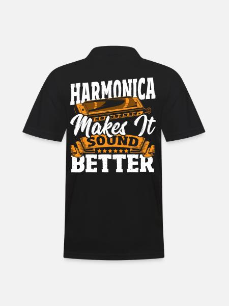 L’harmonica le rend meilleur son - Polo Homme - noir