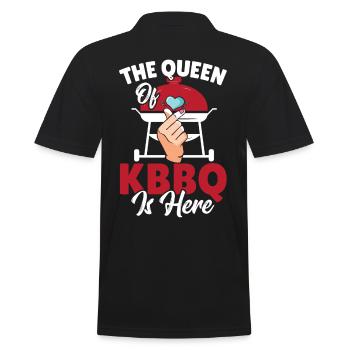 The Queen of KBBQ Is Here Korean BBQ Asian Cuisine - Men's Polo Shirt - black - Back - Kai (181cm)