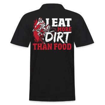 Je mange plus de saleté que de nourriture Motocross Dirt Bike - Polo Homme - noir - Dos - Kai (181cm)