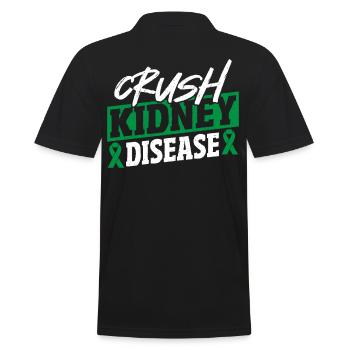 Nierenkrankheit vernichten Grüne Schleife - Männer Poloshirt - Schwarz - Hinten - Kai (181cm)