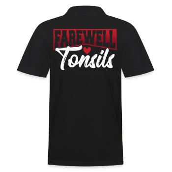 Tonsillitis Survivor Farewell, Tonsils - Men's Polo Shirt - black - Back - Kai (181cm)