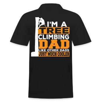 I'm A Tree Climbing Dad Like Other Dads Just - Men's Polo Shirt - black - Back - Kai (181cm)