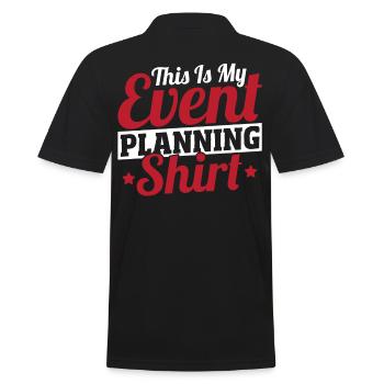 This Is My Event Planning Shirt Event Planning - Men's Polo Shirt - black - Back - Kai (181cm)