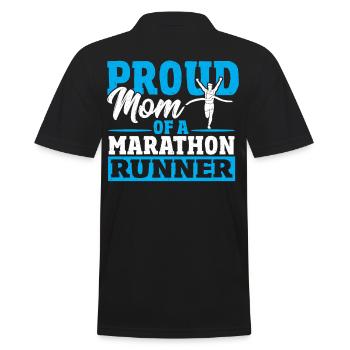 Fière maman d’un marathonien - Polo Homme - noir - Dos - Kai (181cm)