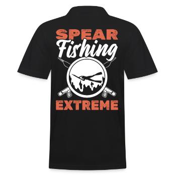 Speerfischen Extrem Speerfischen Freitauchen - Männer Poloshirt - Schwarz - Hinten - Kai (181cm)