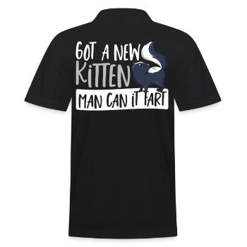 J’ai reçu un nouveau chaton, l’homme peut le faire - Polo Homme - noir - Dos - Kai (181cm)