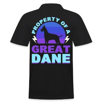 Property Of A Great Dane Dog Lover - Men's Polo Shirt - black - Back - Kai (181cm)