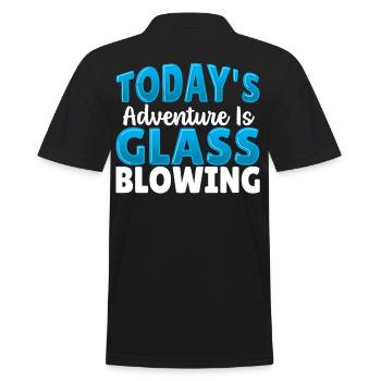 Today's Adventure Is Glassblowing Glassblower - Men's Polo Shirt - black - Back - Kai (181cm)