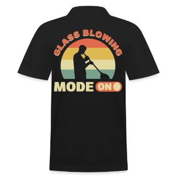 Glasbläsermodus auf Glasbläser Glasblasen - Männer Poloshirt - Schwarz - Hinten - Kai (181cm)