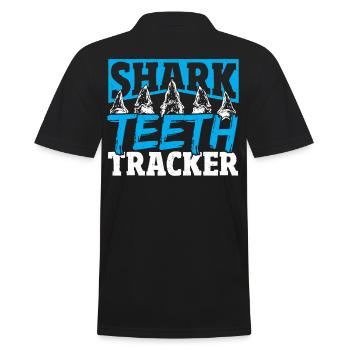 Shark Teeth Tracker Shark Teeth Collector Fossil - Men's Polo Shirt - black - Back - Kai (181cm)