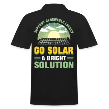 Soutenez l’énergie renouvelable Go Solar - Polo Homme - noir - Dos - Kai (181cm)
