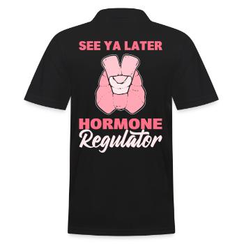 See Ya Later Hormone Regulator Thyroid Cancer - Men's Polo Shirt - black - Back - Kai (181cm)