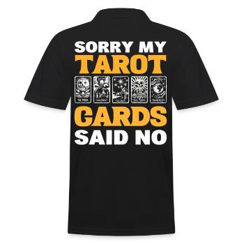 Désolé mes cartes de Tarot ont dit non - Polo Homme - noir - Dos - Kai (181cm)
