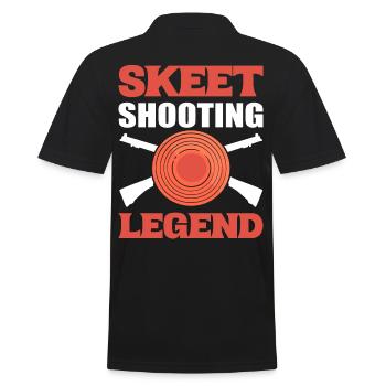 Skeet Shooting Legend Skeet Shooter Record Disc - Polo Homme - noir - Dos - Kai (181cm)