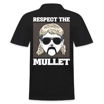 Respect The Mullet - Men's Polo Shirt - black - Back - Kai (181cm)