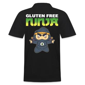 Glutenfreier Ninja Glutenfreie Diät - Männer Poloshirt - Schwarz - Hinten - Kai (181cm)