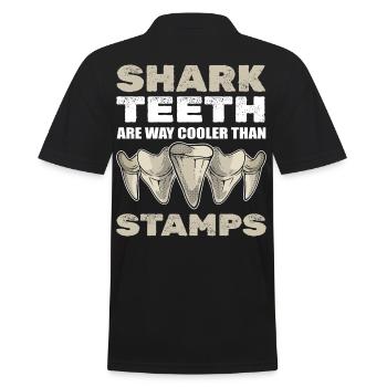 Les dents de requin sont beaucoup plus froides que les timbres - Polo Homme - noir - Dos - Kai (181cm)