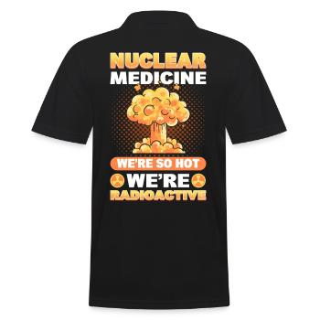 Nuklearmedizin Wir sind so heiß, wir sind - Männer Poloshirt - Schwarz - Hinten - Kai (181cm)