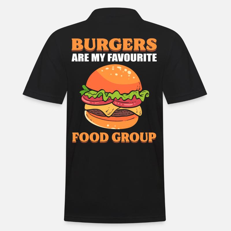 Burger sind meine Lieblingsnahrungsgruppe - Männer Poloshirt - Schwarz