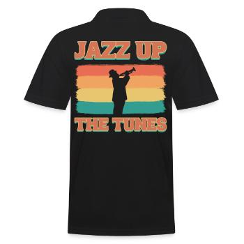 Jazz Up The Tunes Jazzmusik Jazz Listener - Männer Poloshirt - Schwarz - Hinten - Kai (181cm)