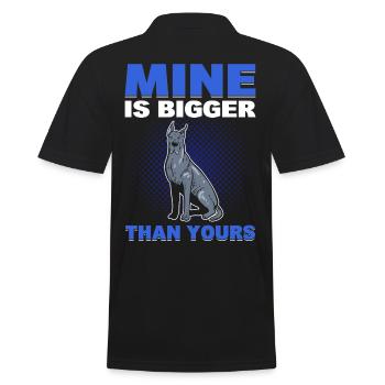 Mine Is Bigger Than Yours Great Dane Dog Lover - Men's Polo Shirt - black - Back - Kai (181cm)