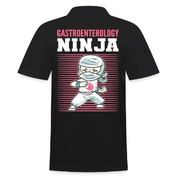 Gastroenterology Ninja Gastroenterologist - Men's Polo Shirt - black - Back - Kai (181cm)